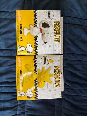 Peanuts Crochet Kit Plush Toys – White Snoopy & Yellow Woodstock